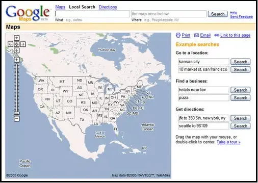 What Google Maps Looked Like in its Early Days