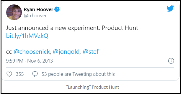 Product Hunt Launch Tweet
