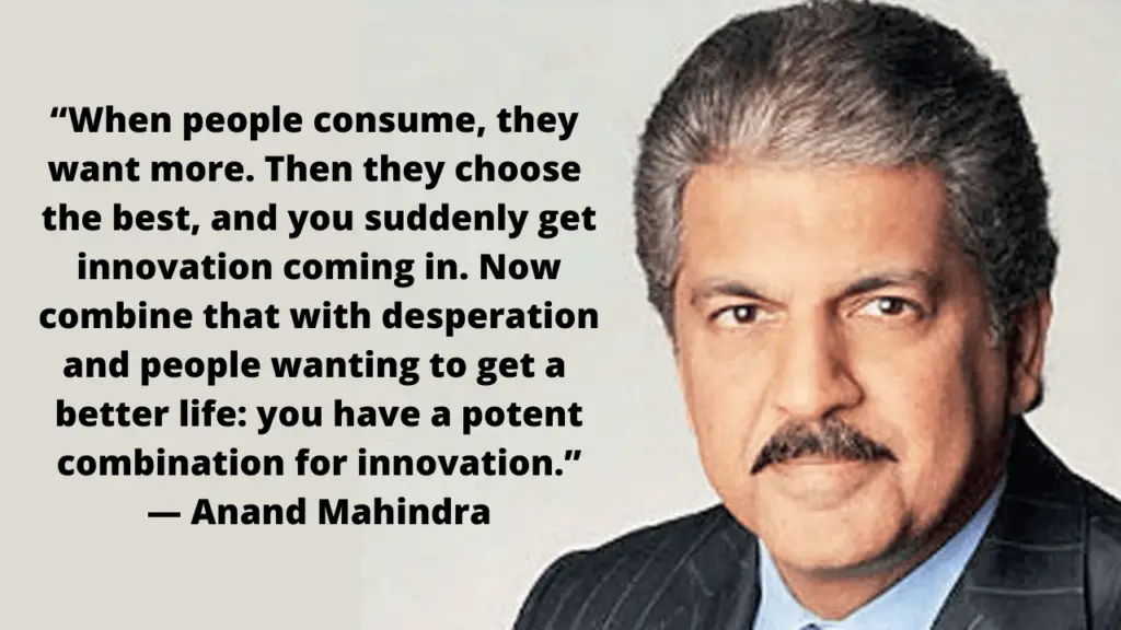 Anand Mahindra Quote on Innovation