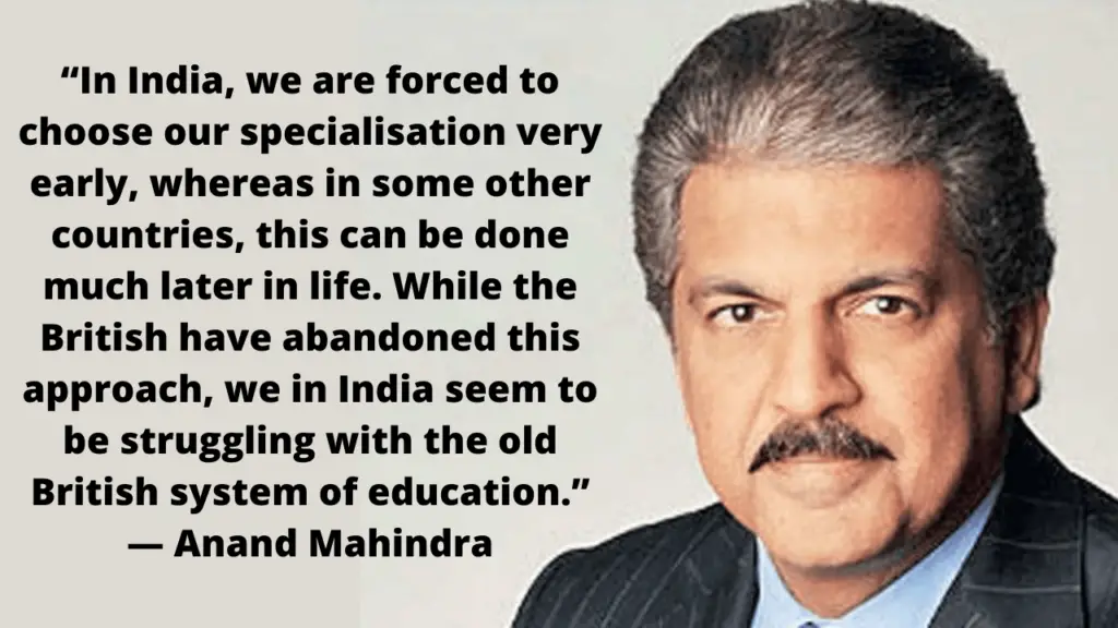 Anand Mahindra Quote on Education