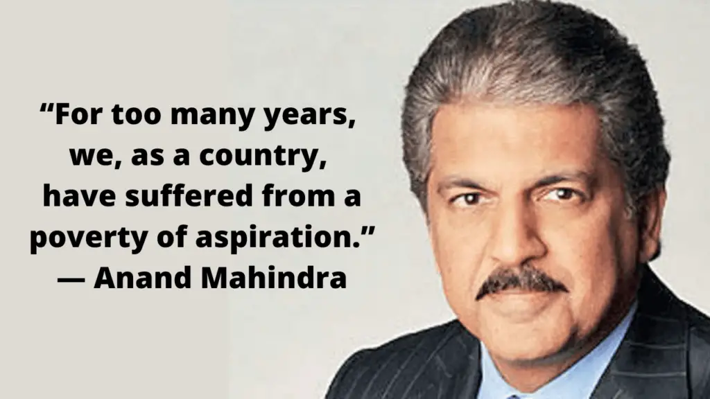 Anand Mahindra Quote on India