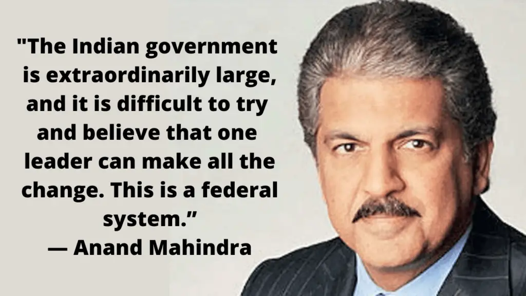 Anand Mahindra Quote on Government