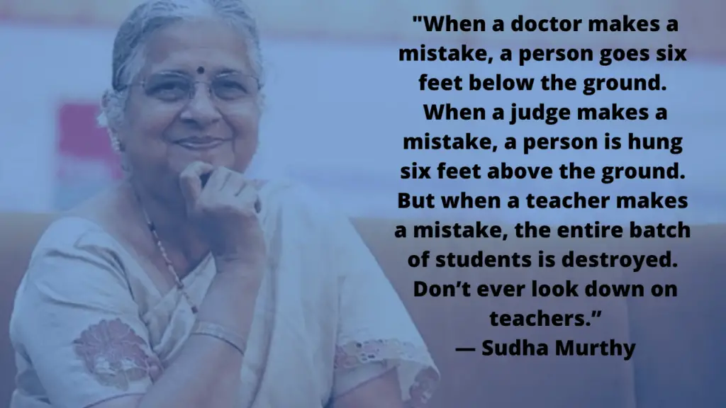 Sudha Murthy Quote on teachers