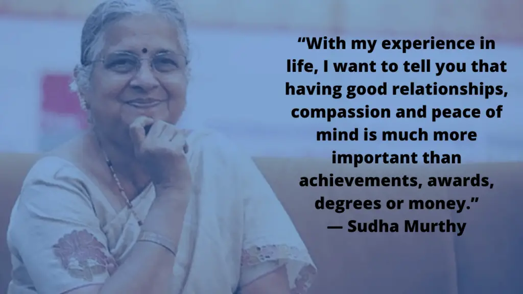 Sudha Murthy Quote on Relationships